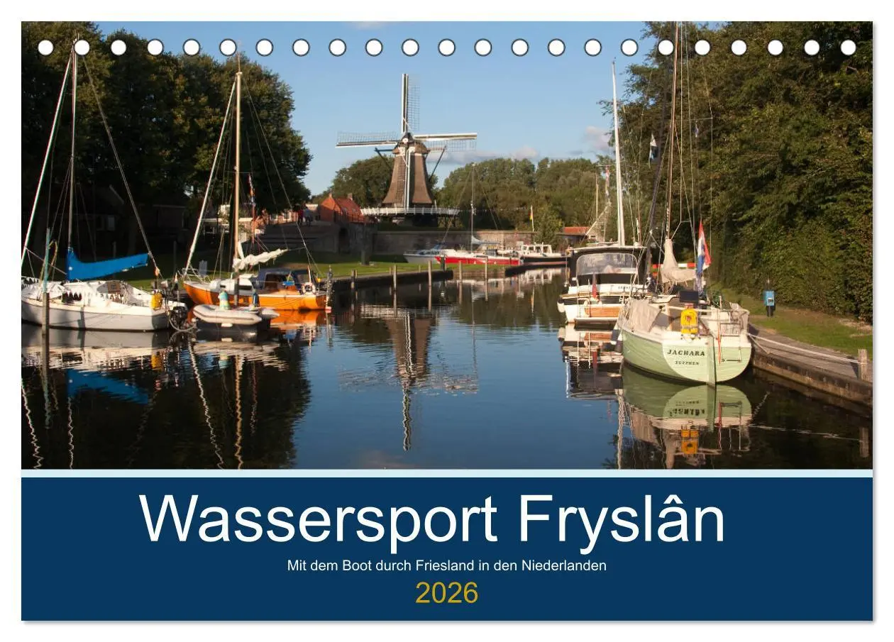 Cover: 9783457729793 | Wassersport Fryslân (Tischkalender 2026 DIN A5 quer), CALVENDO...