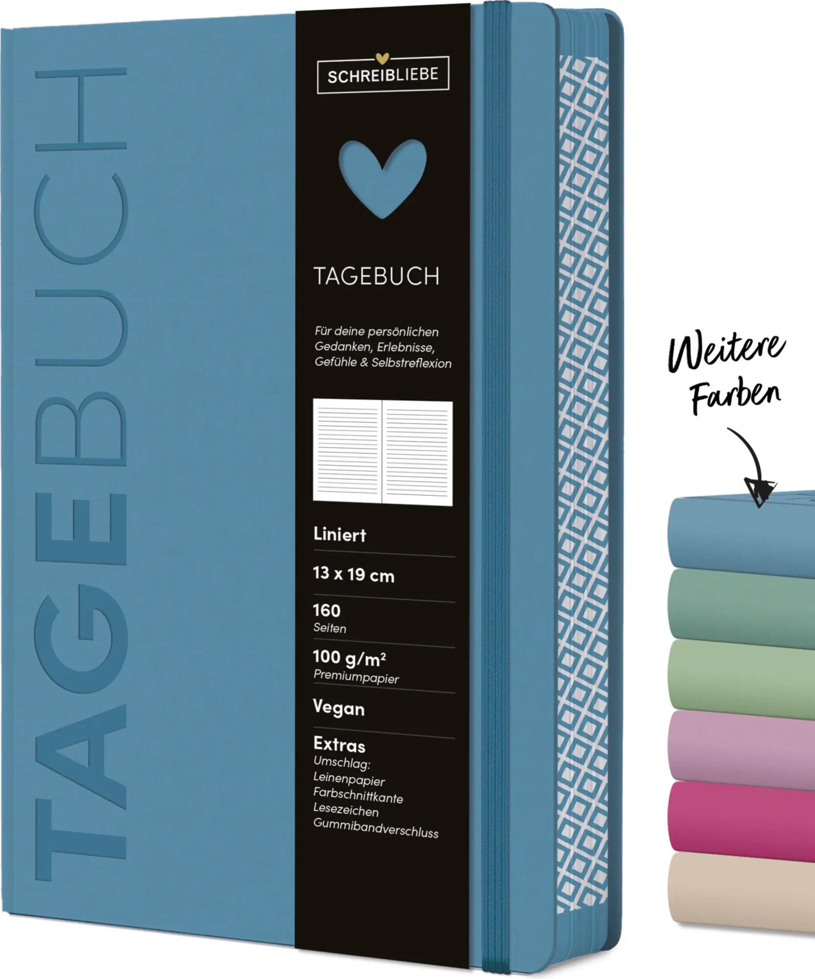 Cover: 9783731889793 | Tagebuch Aqua | Verlag Korsch | Taschenbuch | 160 S. | 470125 | 2025
