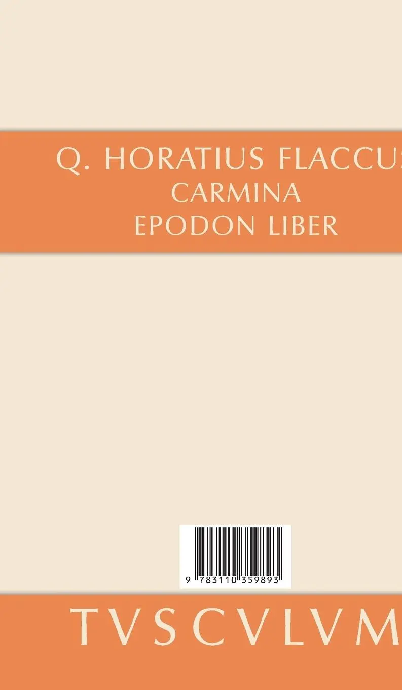 Rückseite: 9783110359893 | Oden und Epoden | Lateinisch - deutsch | Quintus Horatius Flaccus