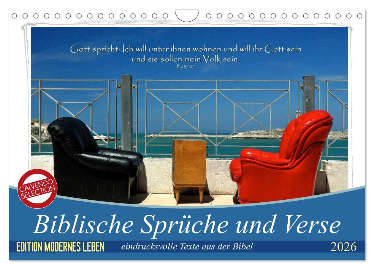Cover: 9783457889893 | Biblische Sprüche und Verse (Wandkalender 2026 DIN A4 quer),...