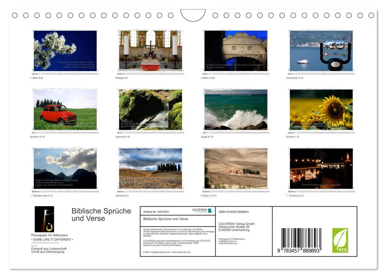 Bild: 9783457889893 | Biblische Sprüche und Verse (Wandkalender 2026 DIN A4 quer),...