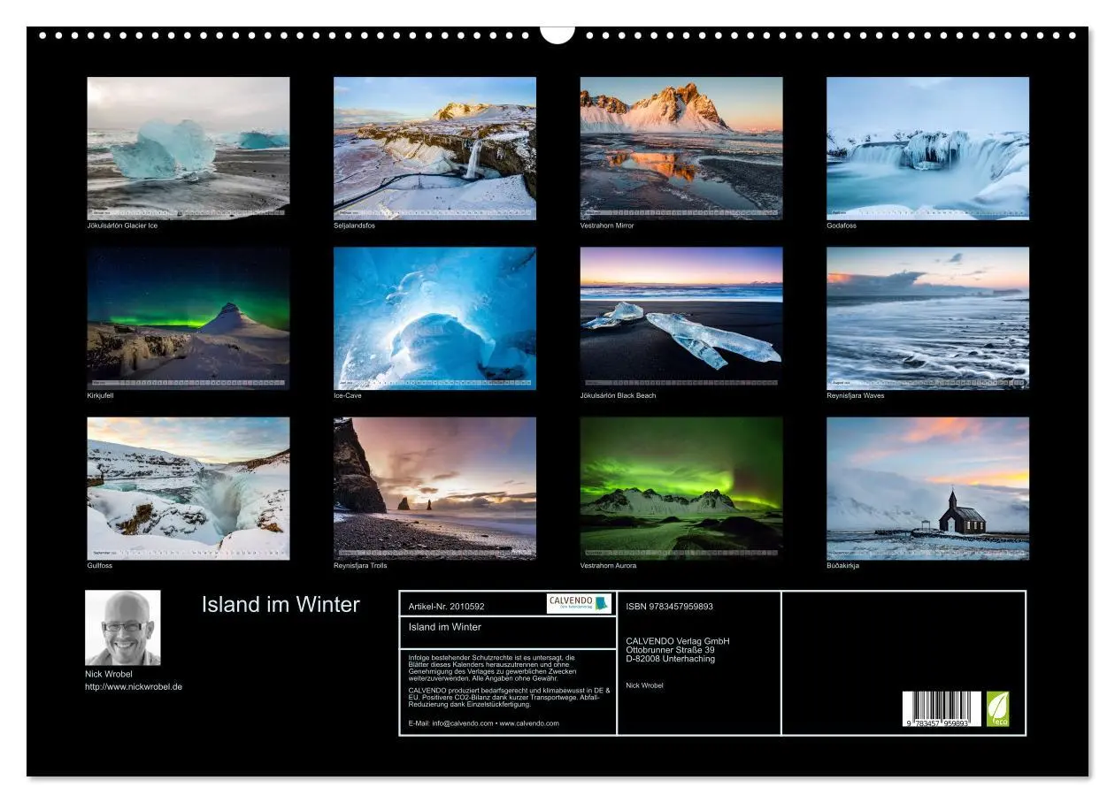 Bild: 9783457959893 | Island im Winter (Wandkalender 2026 DIN A2 quer), CALVENDO...