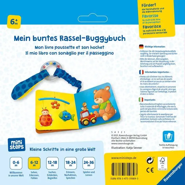 Bild: 9783473319893 | ministeps: Mein buntes Rassel-Buggybuch: Erste Bilder | Katja Senner
