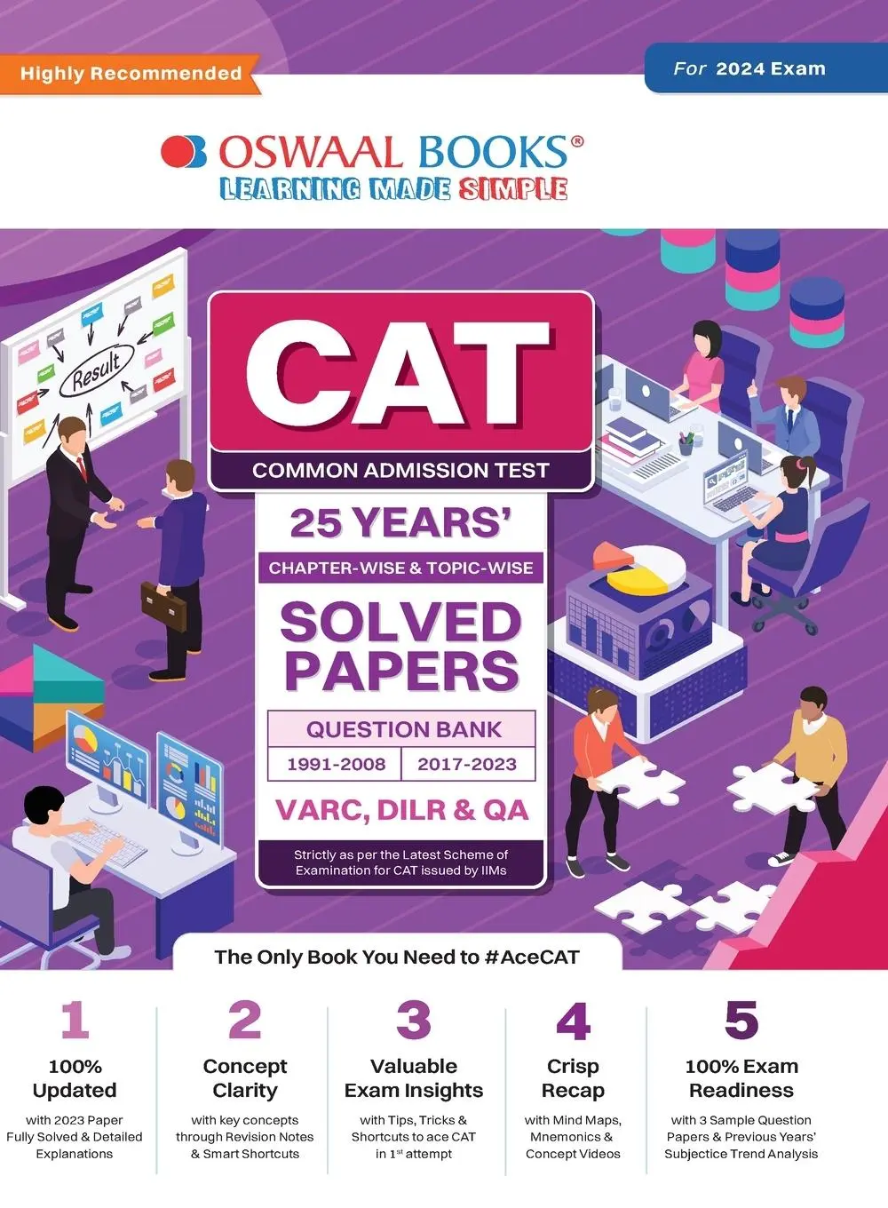 Cover: 9789359589893 | Oswaal CAT 25 YEARS Chapter-wise &amp; Topic-wise Solved Papers (VARC,...