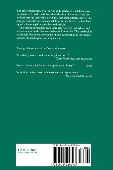 Rückseite: 9780521429993 | Curves and Singularities | J. W. Bruce (u. a.) | Taschenbuch | 1992