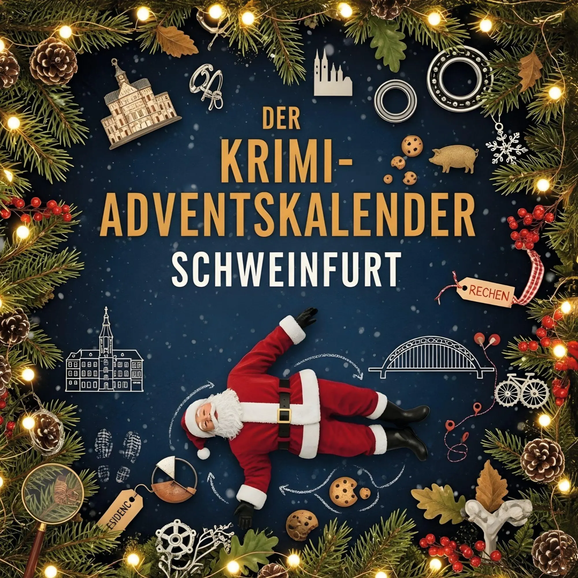 Cover: 9783695309993 | Der Krimi-Adventskalender Schweinfurt | Mordsverdächtig in 24 Akten