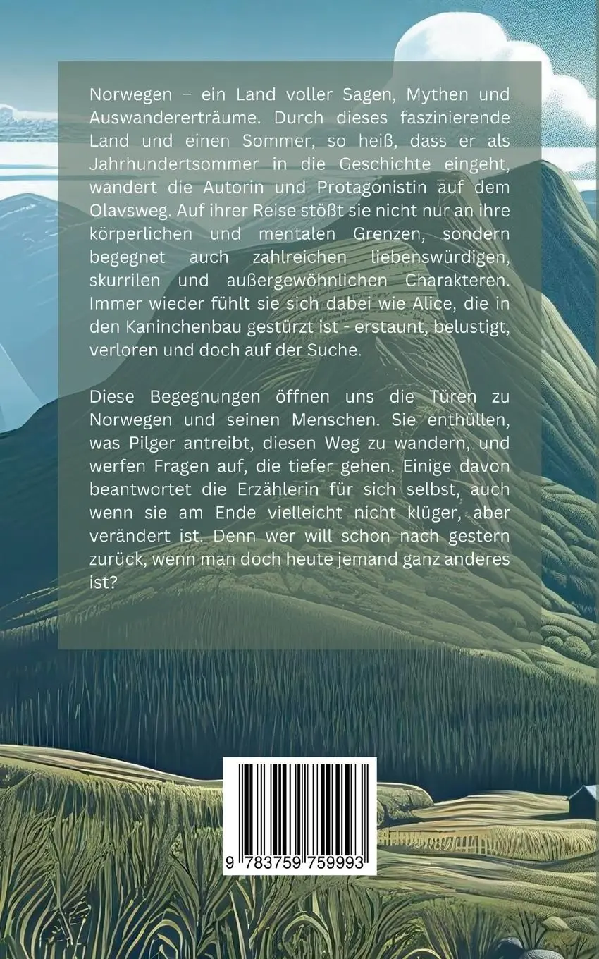 Rückseite: 9783759759993 | Meine Reise durchs Land der Riesen | Zu Fuß von Oslo nach Trondheim