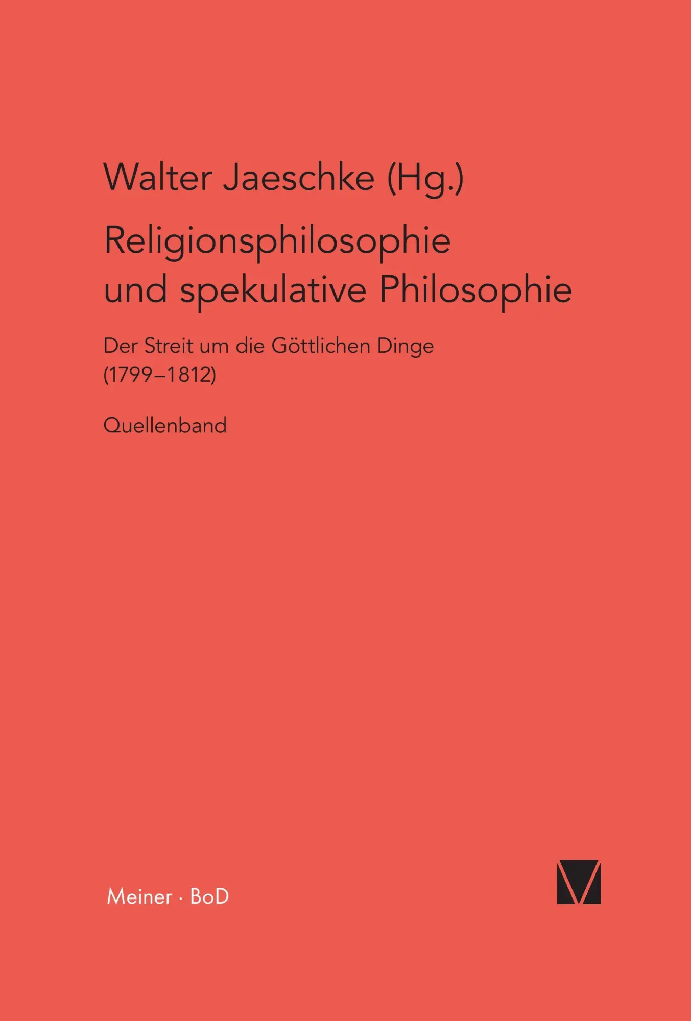Cover: 9783787309993 | Religionsphilosophie und spekulative Theologie /...