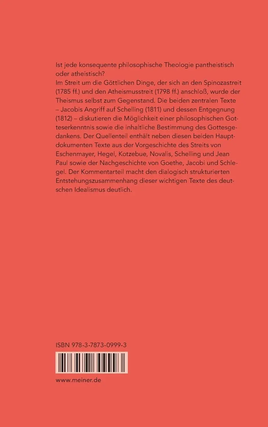 Rückseite: 9783787309993 | Religionsphilosophie und spekulative Theologie /...