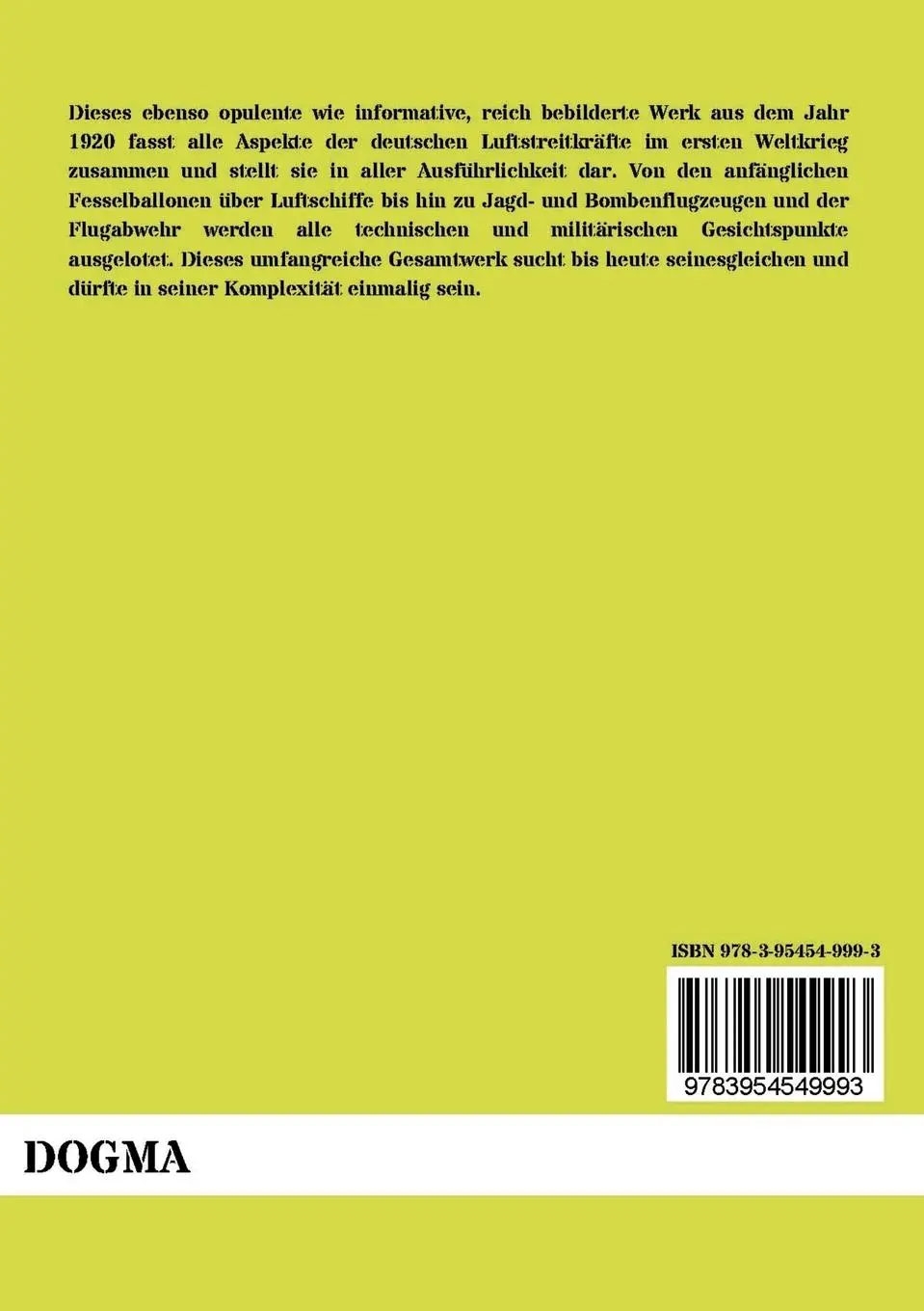 Rückseite: 9783954549993 | Die gesamten deutschen Luftstreitkräfte im Weltkriege | Neumann | Buch