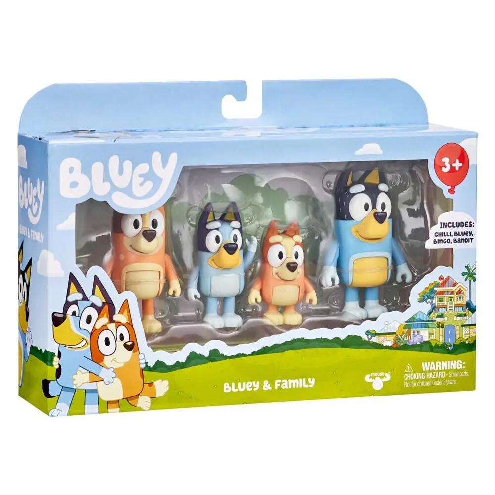 Bild: 630996130094 | BLUEY Figuren-4er-Pack (Familie) | 300157 | Deutsch | 2024 | InVento