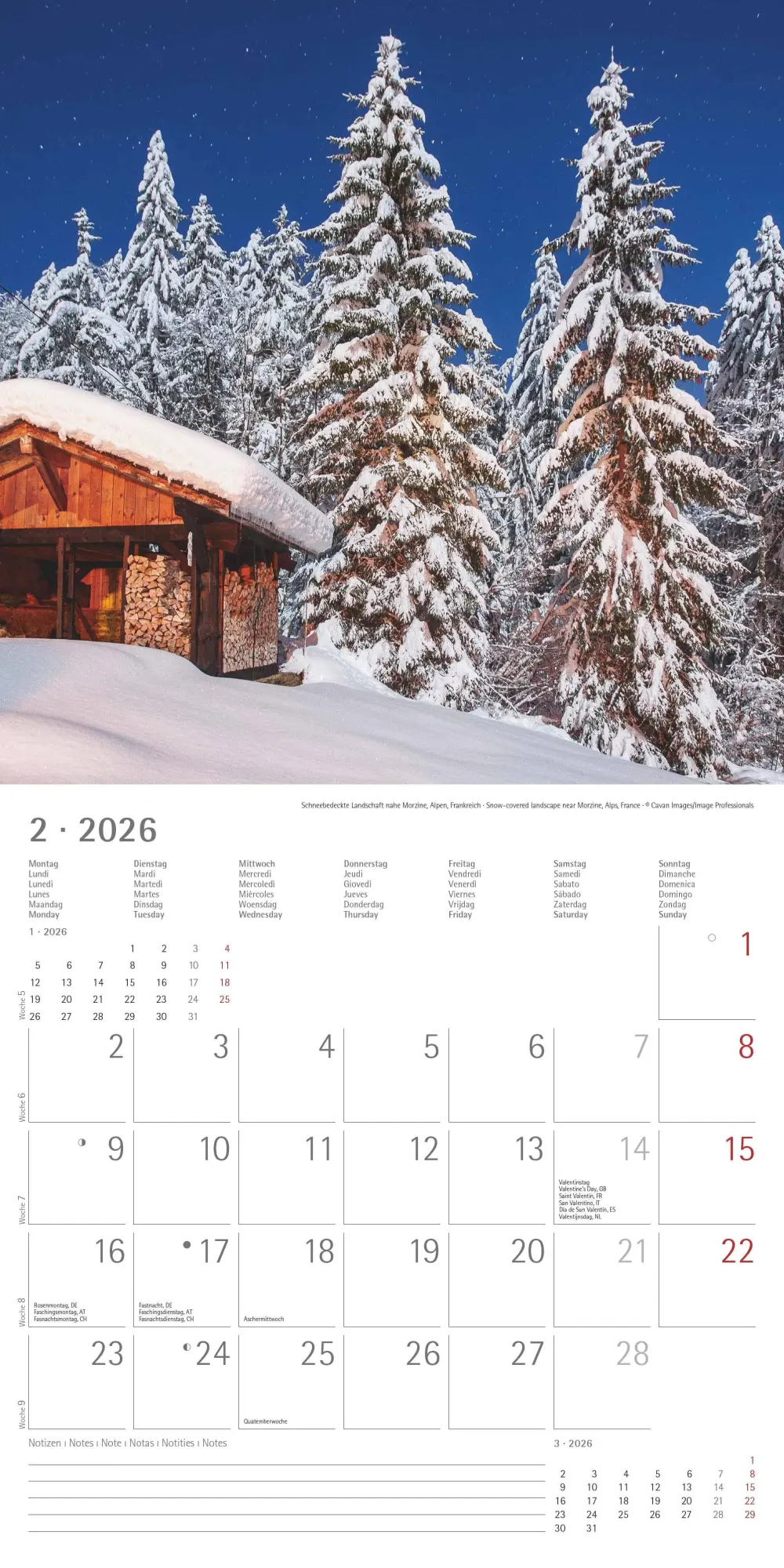 Bild: 4069095000094 | Alpha Edition - Alpen 2026 Broschürenkalender, 30x30cm,...