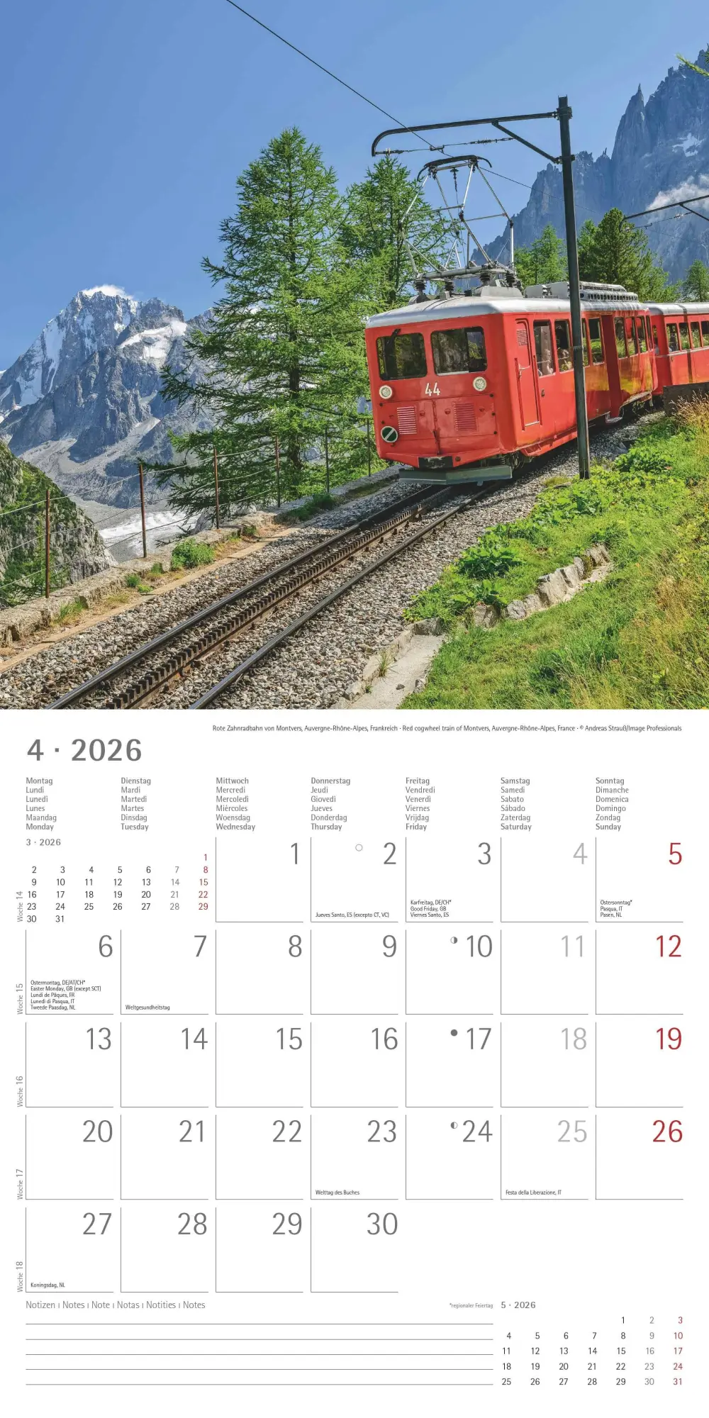 Bild: 4069095000094 | Alpha Edition - Alpen 2026 Broschürenkalender, 30x30cm,...