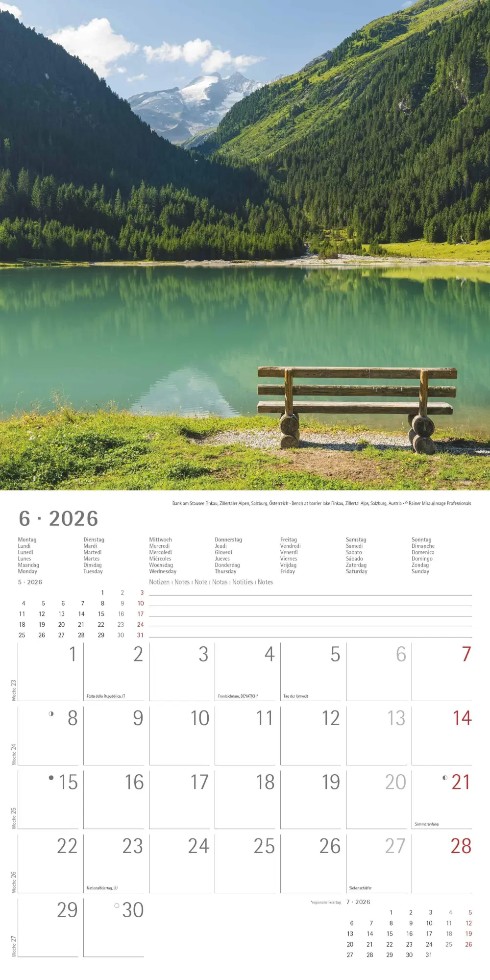 Bild: 4069095000094 | Alpha Edition - Alpen 2026 Broschürenkalender, 30x30cm,...