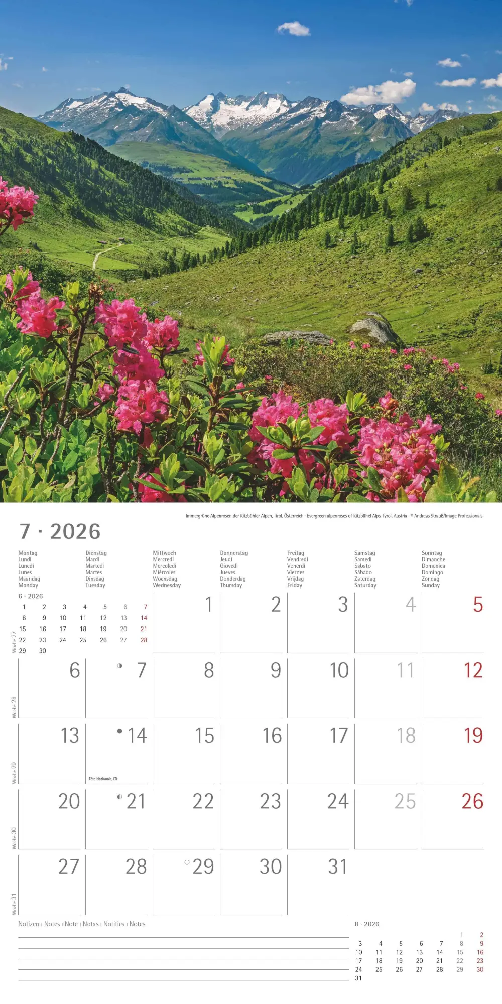 Bild: 4069095000094 | Alpha Edition - Alpen 2026 Broschürenkalender, 30x30cm,...