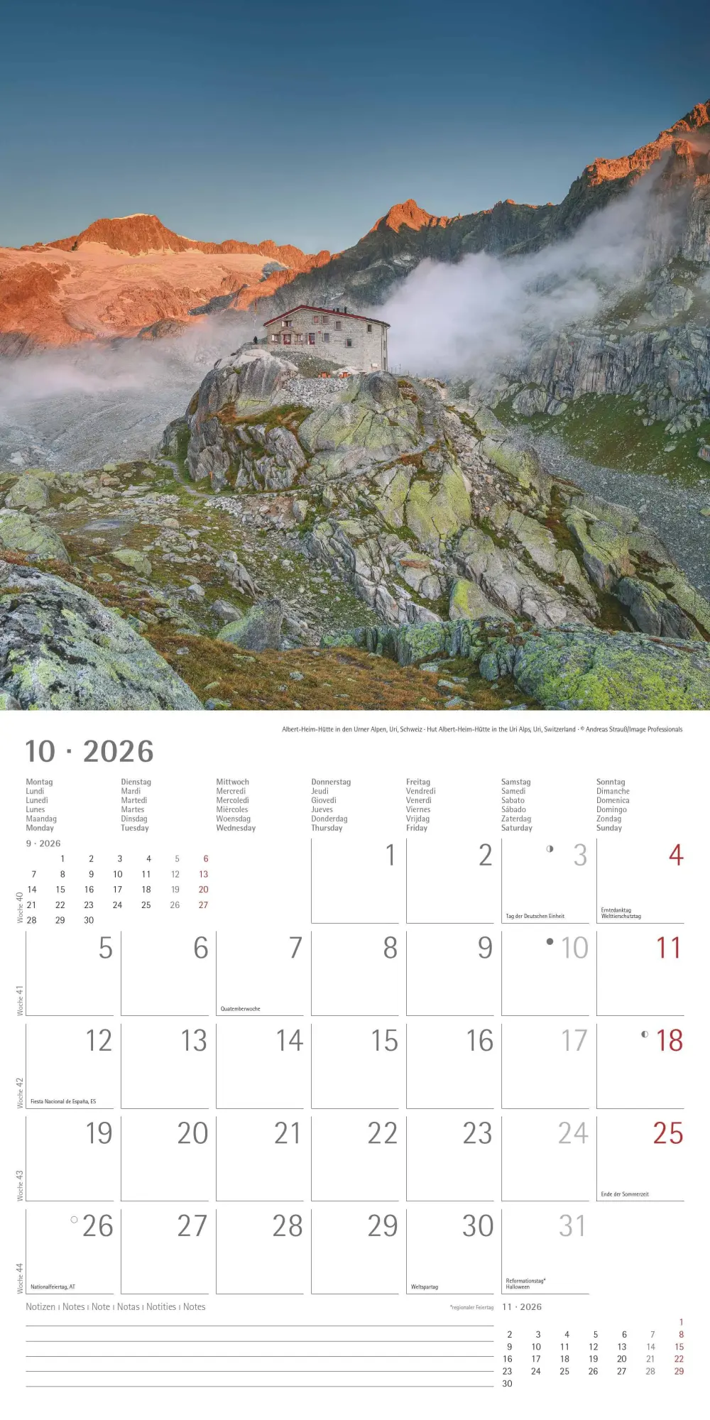 Bild: 4069095000094 | Alpha Edition - Alpen 2026 Broschürenkalender, 30x30cm,...