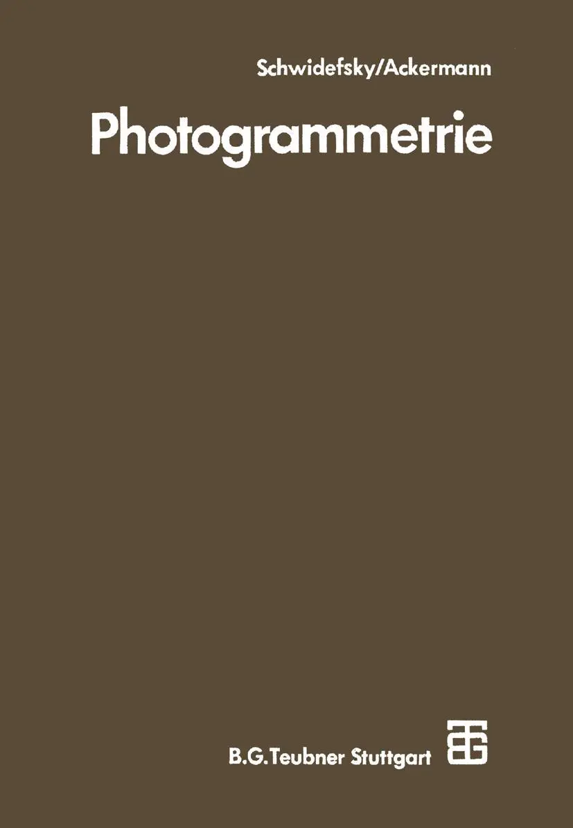 Cover: 9783322940094 | Photogrammetrie | Grundlagen, Verfahren, Anwendungen | Ackermann