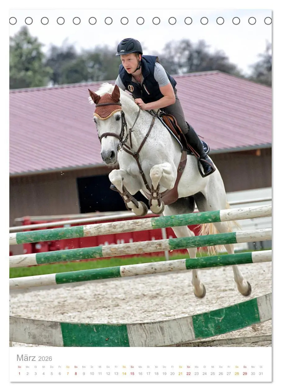 Bild: 9783516390094 | Springreiter in Aktion (Tischkalender 2026 DIN A5 hoch), CALVENDO...
