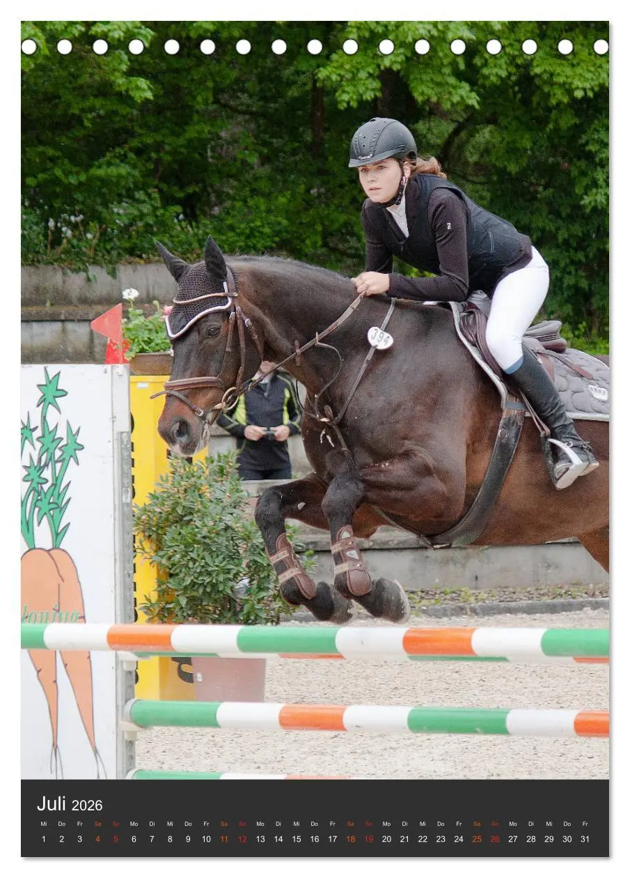 Bild: 9783516390094 | Springreiter in Aktion (Tischkalender 2026 DIN A5 hoch), CALVENDO...