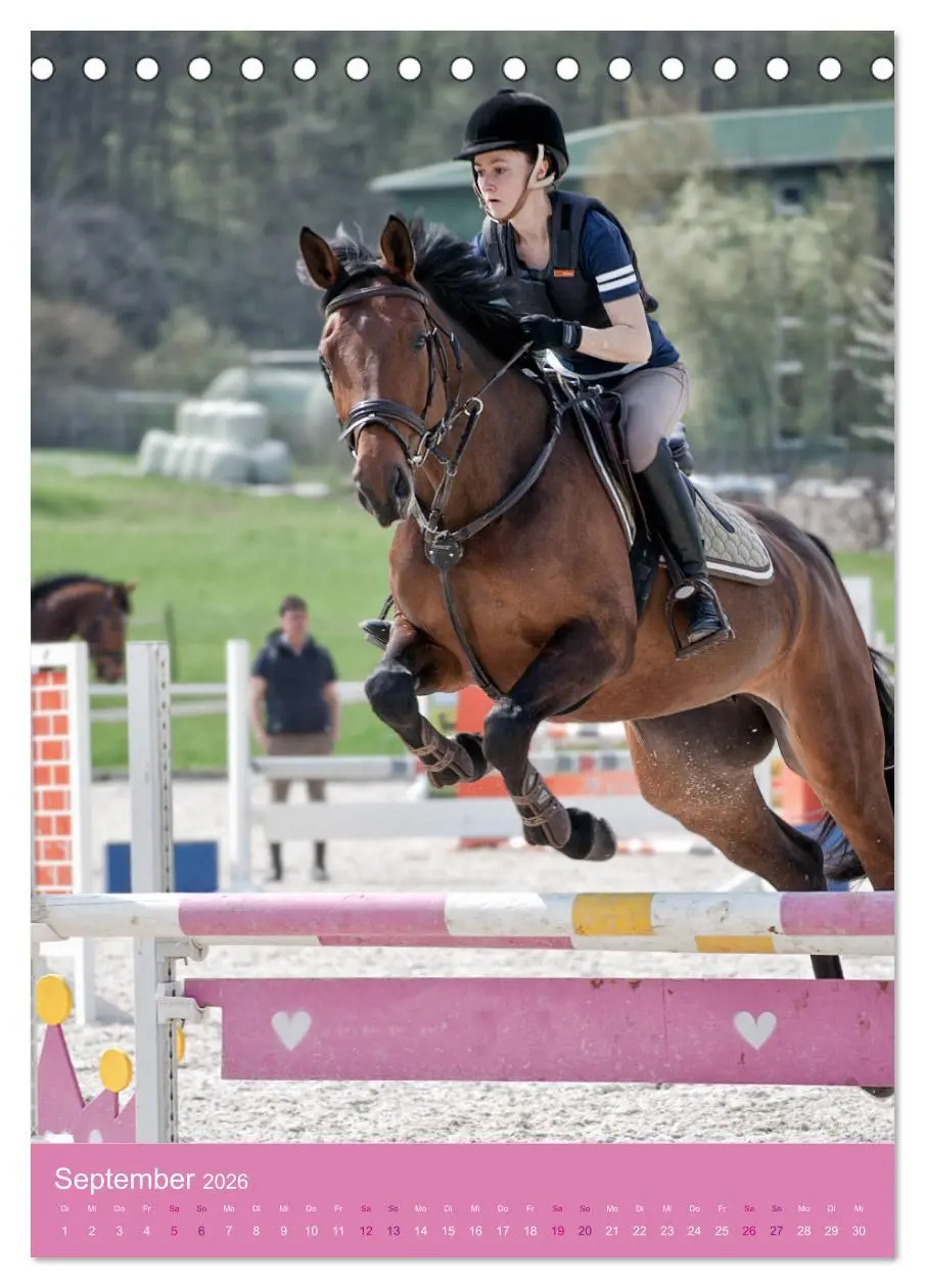 Bild: 9783516390094 | Springreiter in Aktion (Tischkalender 2026 DIN A5 hoch), CALVENDO...