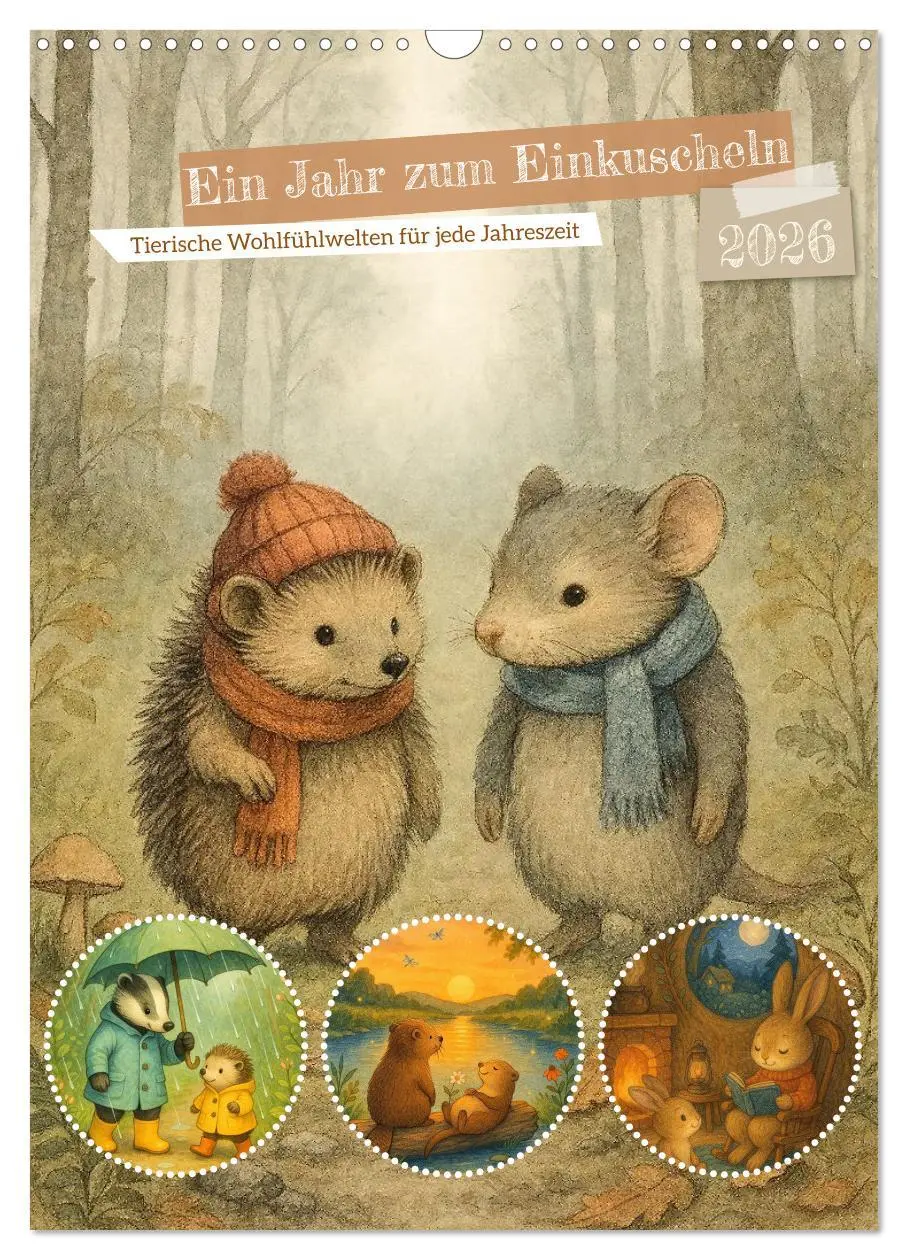 Cover: 9783516600094 | Ein Jahr zum Einkuscheln - Tierische Wohlfühlwelten für jede...