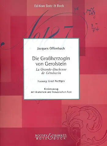Cover: 9790202510094 | Die Großherzogin von Gerolstein | Klavierauszug | Jacques Offenbach
