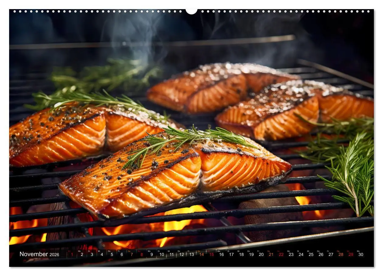 Bild: 9783457500194 | BBQ Feuerzauber - Grillkalender (hochwertiger Premium Wandkalender...
