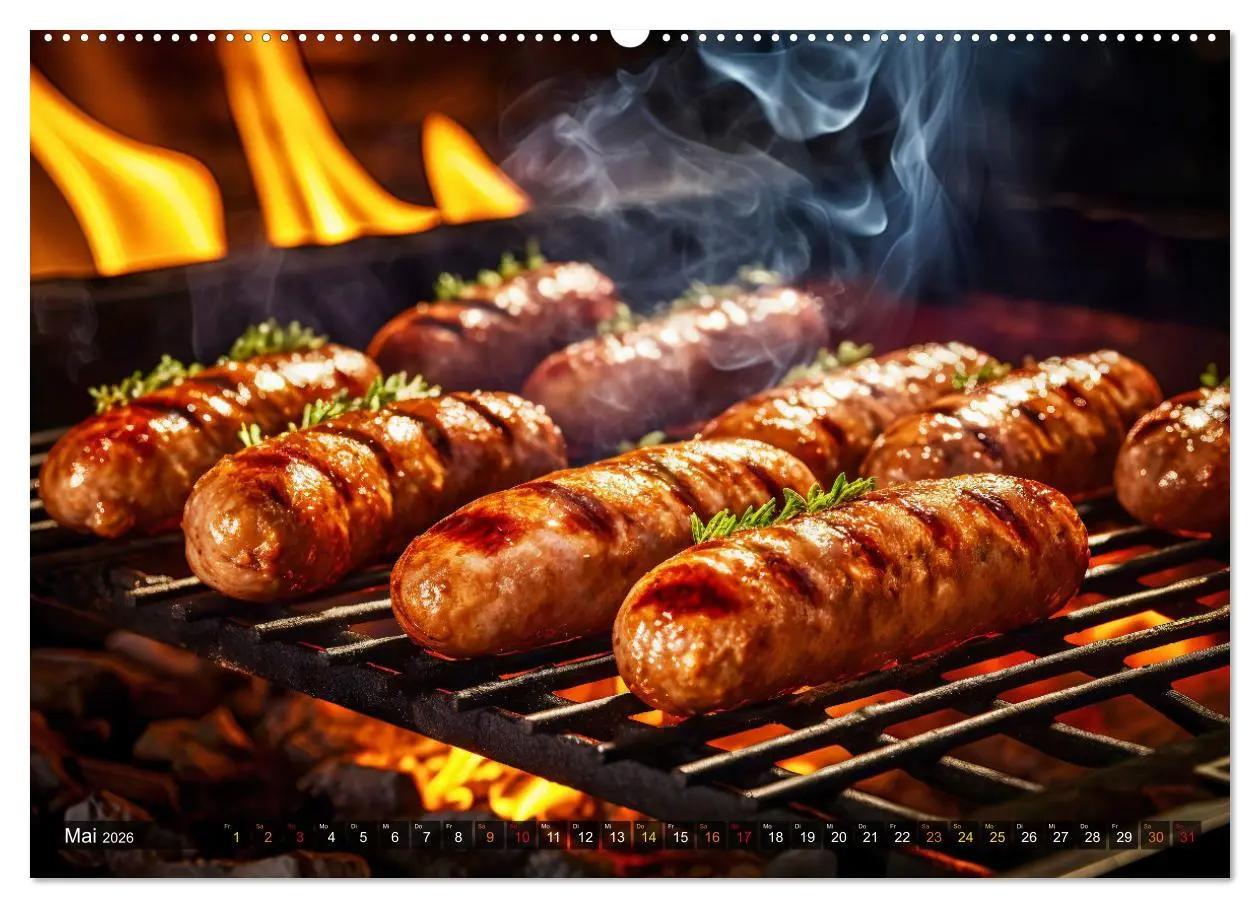 Bild: 9783457500194 | BBQ Feuerzauber - Grillkalender (hochwertiger Premium Wandkalender...