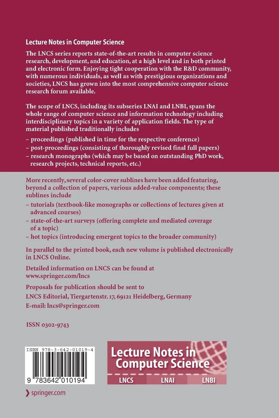 Rückseite: 9783642010194 | Evolutionary Multi-Criterion Optimization | Carlos M. Fonseca (u. a.)