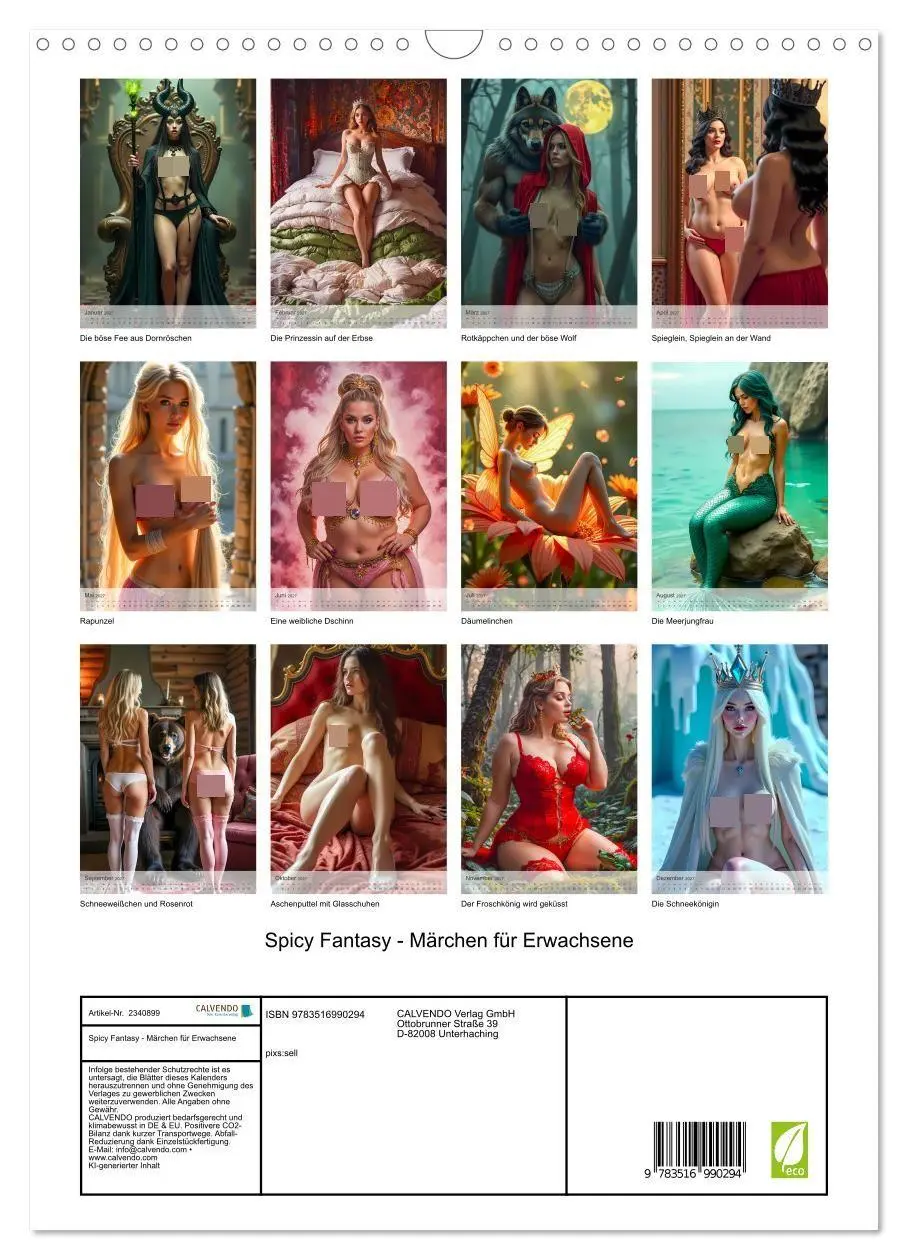 Bild: 9783516990294 | Spicy Fantasy - Märchen für Erwachsene (Wandkalender 2027 DIN A3...