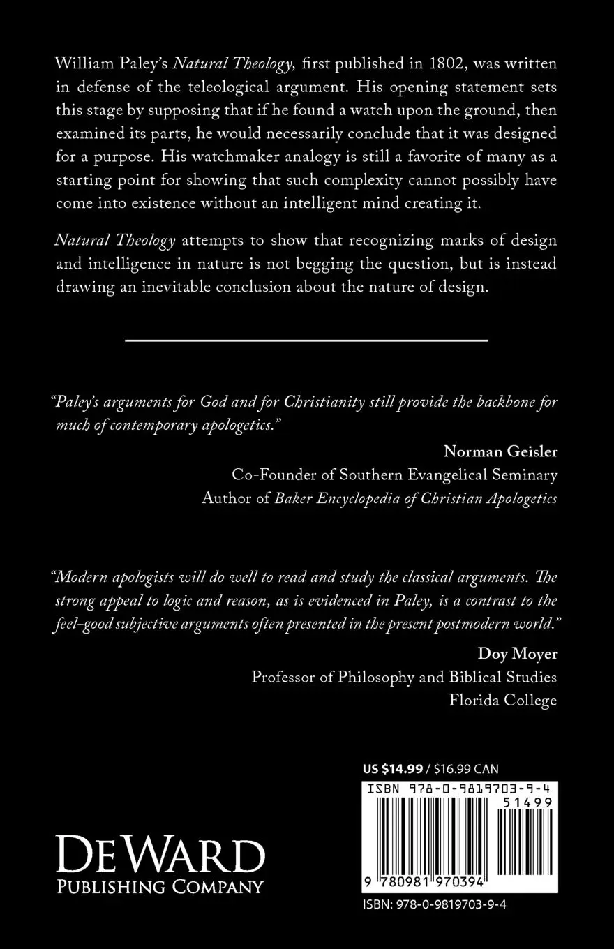 Rückseite: 9780981970394 | Natural Theology | William Paley | Taschenbuch | Englisch | 2010