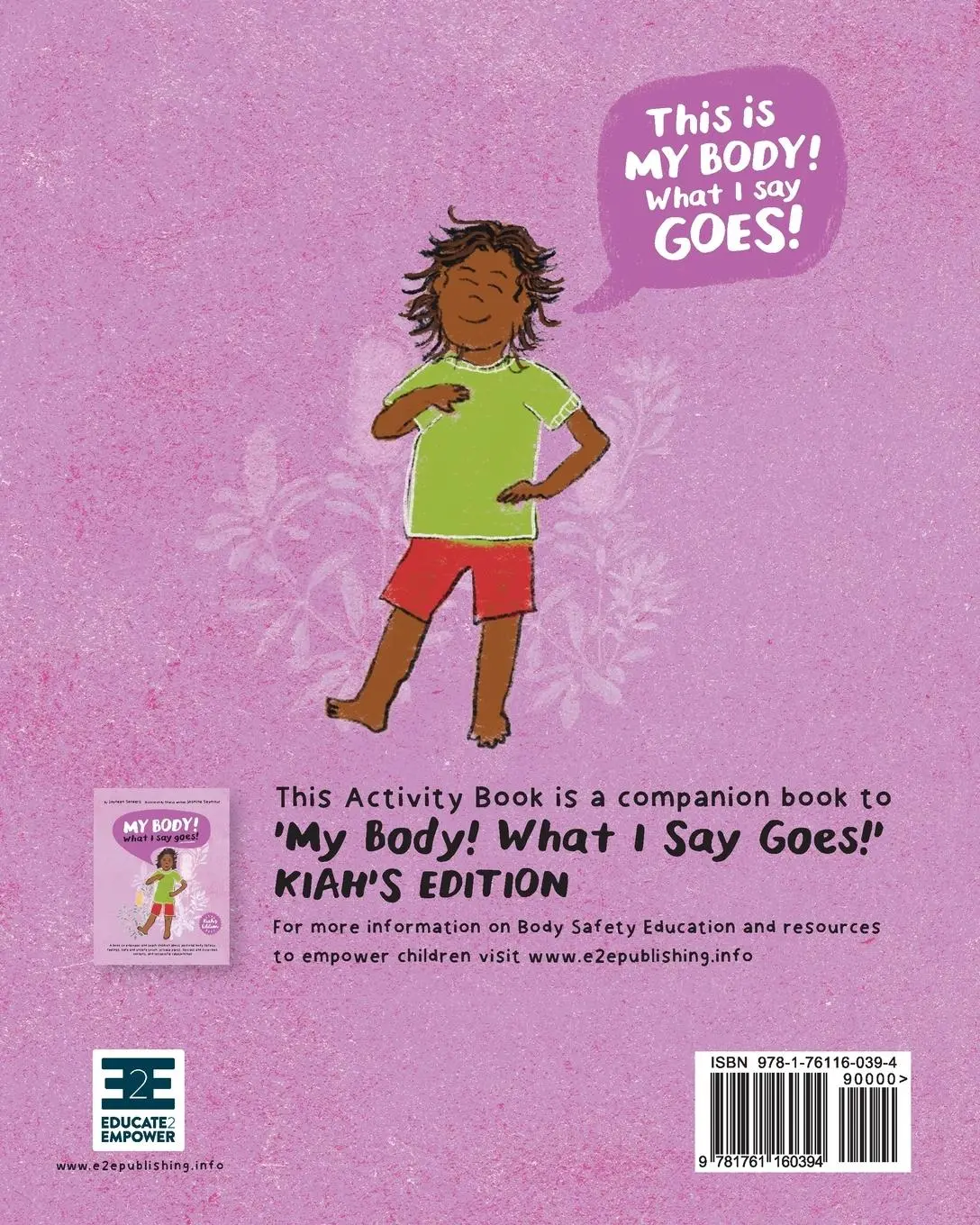 Rückseite: 9781761160394 | My Body! What I Say Goes! Activity Book Kiah's Edition | Sanders