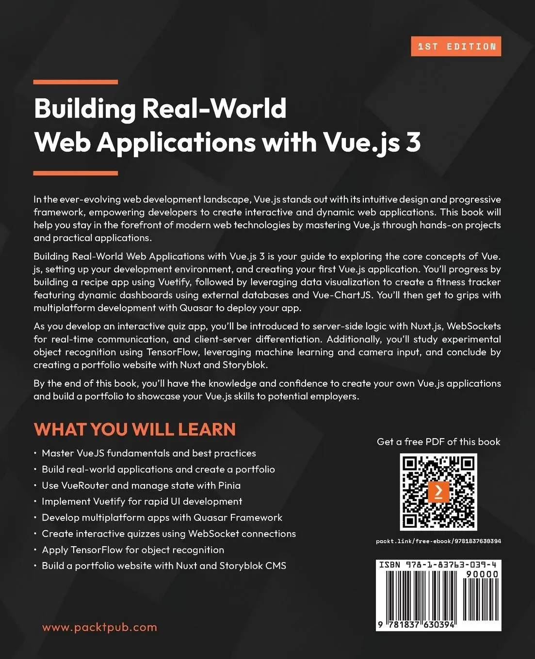 Rückseite: 9781837630394 | Building Real-World Web Applications with Vue.js 3 | Joran Quinten