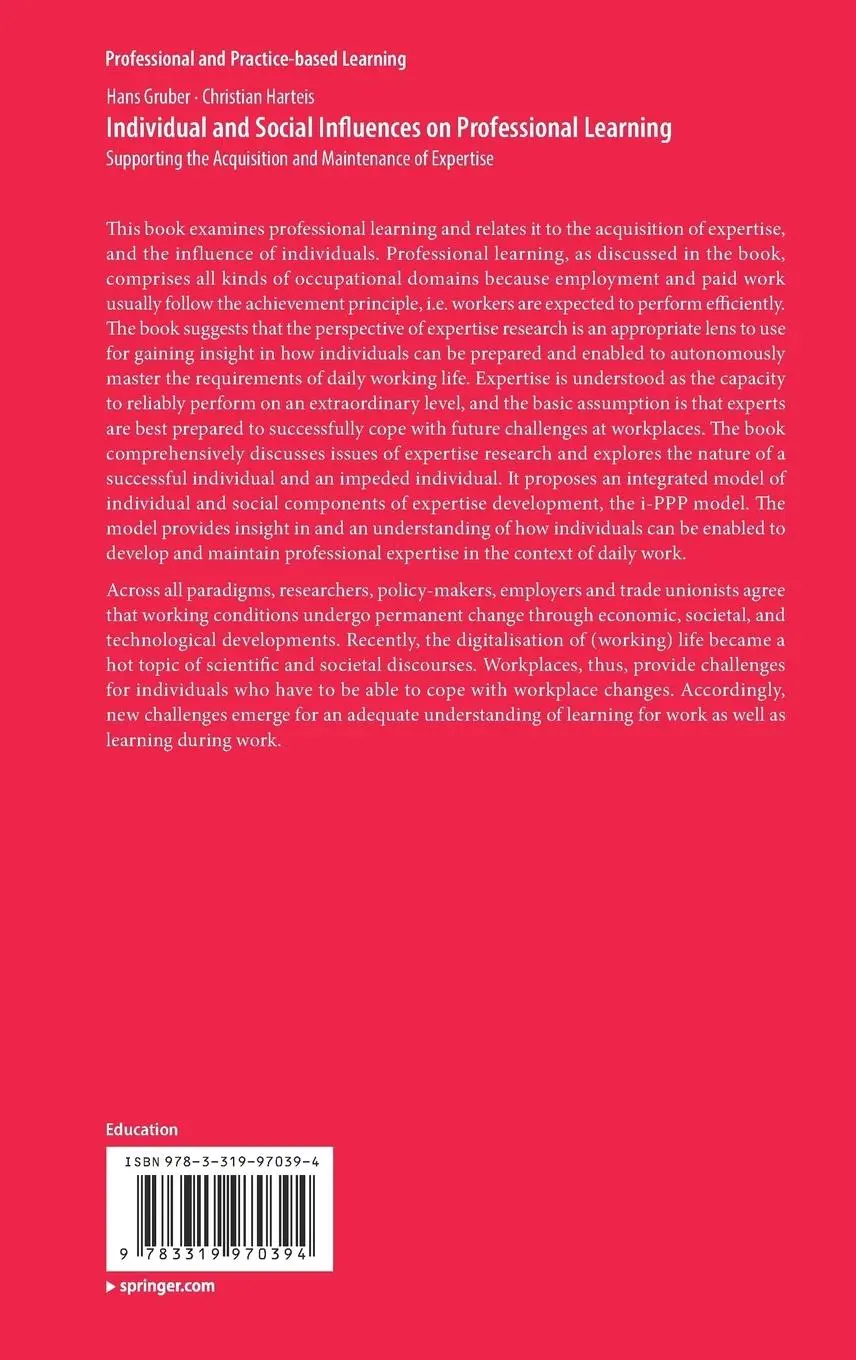 Rückseite: 9783319970394 | Individual and Social Influences on Professional Learning | Buch