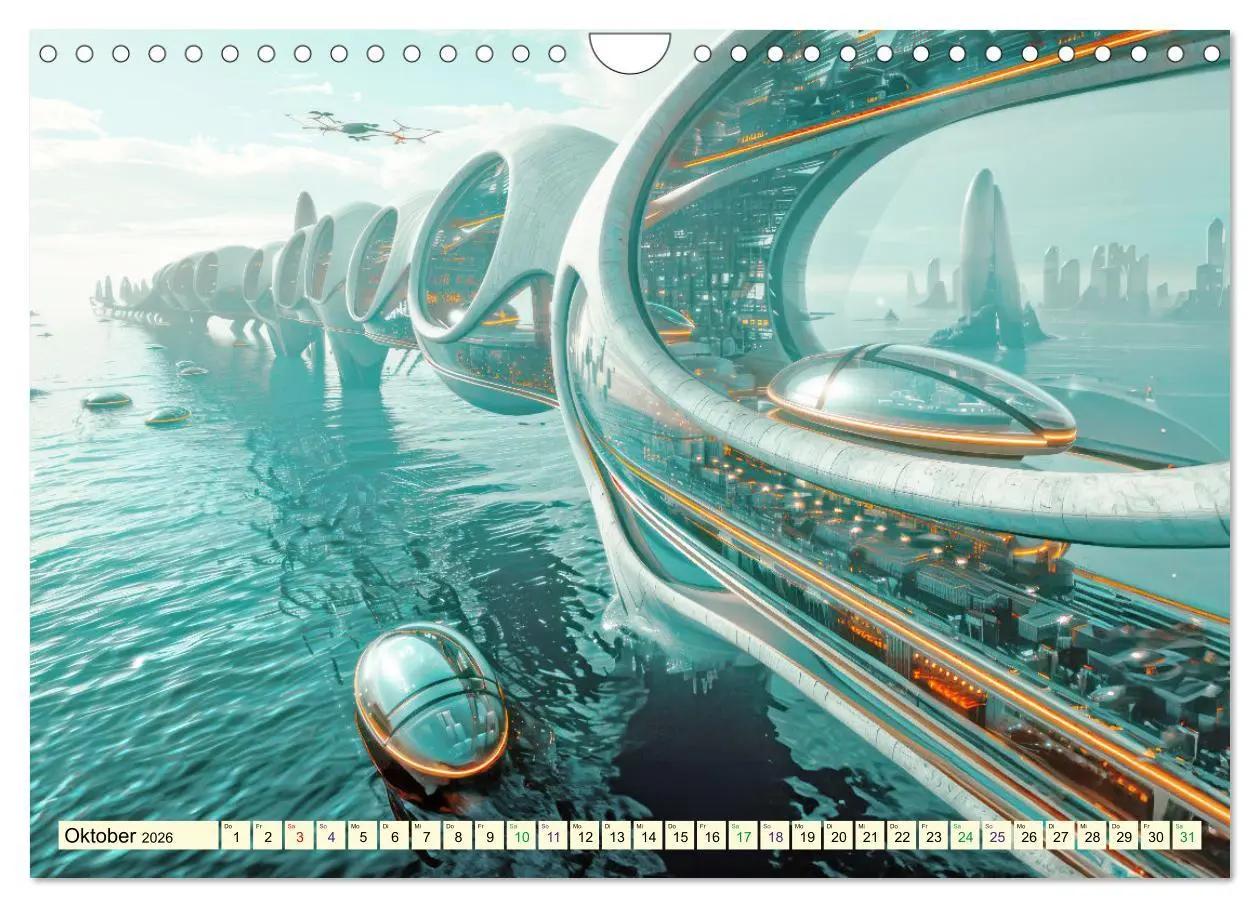 Bild: 9783457340394 | Science-Fiction Wasserwelten (Wandkalender 2026 DIN A4 quer),...