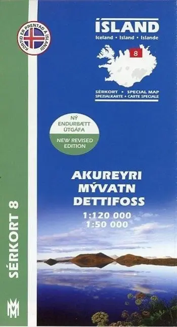 Cover: 9789979330394 | Island Serkort 08 Akureyri - Myvatn - Dettifoss 1 : 120 000 / 1 :...