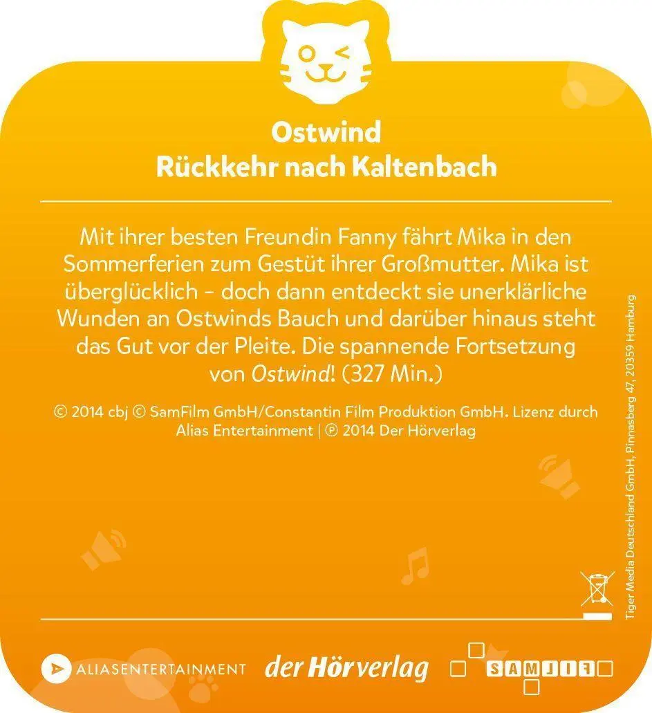 Bild: 4260535480494 | tigercard - Ostwind 2: Rückkehr nach Kaltenbach - Die Lesung | Deutsch