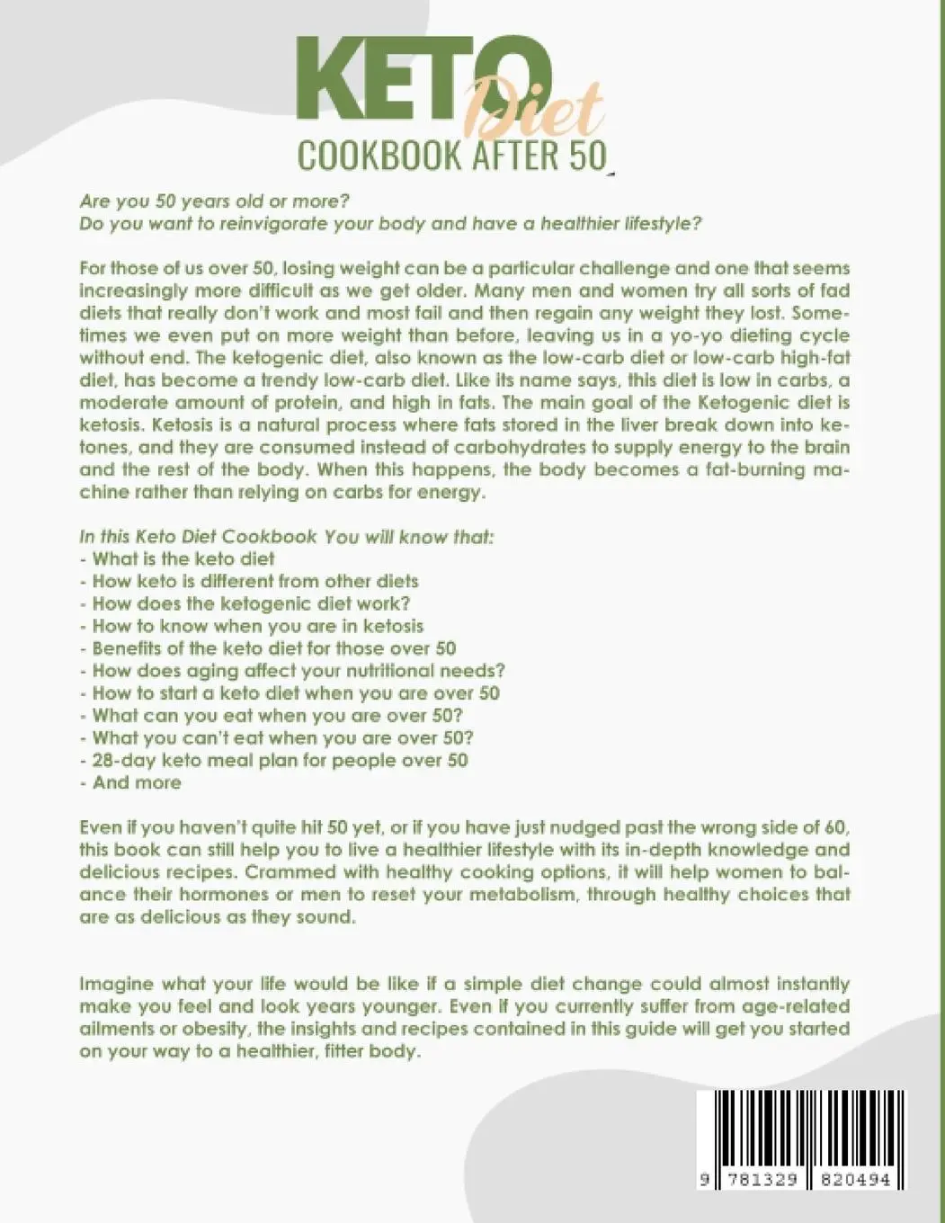Rückseite: 9781329820494 | Keto Diet Cookbook After 50 | Amanda Denver (u. a.) | Taschenbuch