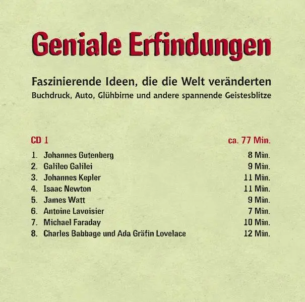 Bild: 9783868040494 | Geniale Erfindungen: Faszinierende Ideen, die die Welt veränderten...