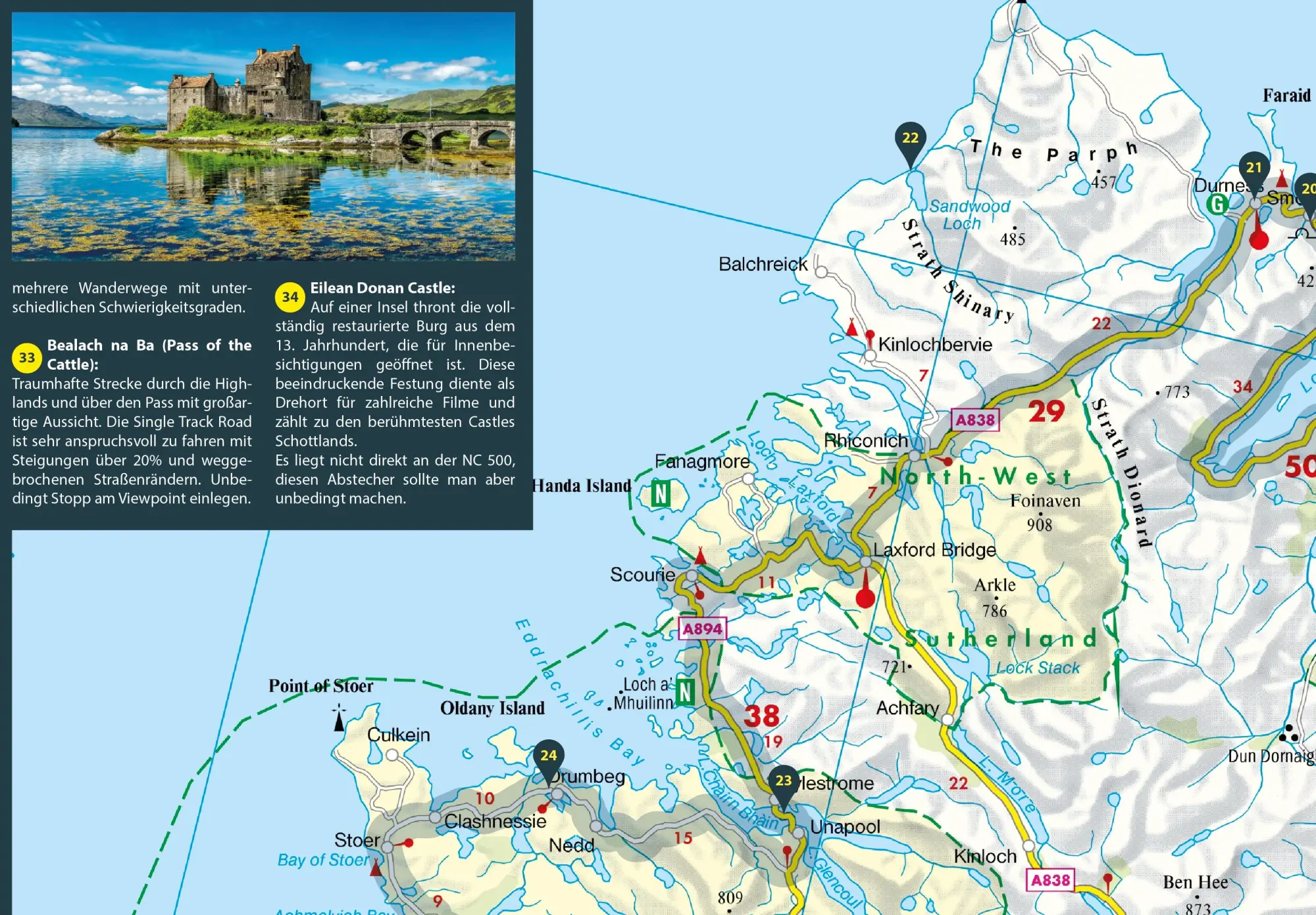 Bild: 9783965990494 | FolyMaps Karte Schottlands North Coast 500 | Spezialkarte 1:250 000
