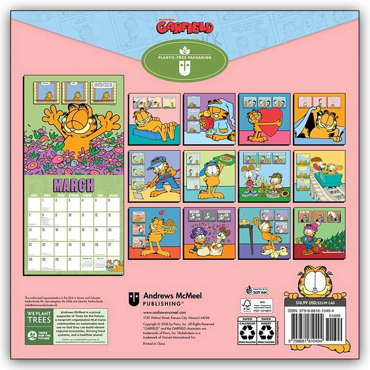Rückseite: 9798881610494 | Garfield 2027 - Wandkalender | McMeel Andrews | Kalender | 28 S.