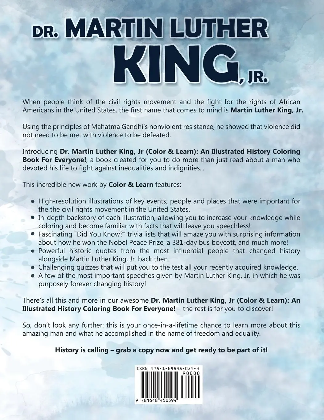 Rückseite: 9781648450594 | Dr. Martin Luther King, Jr. (Color and Learn) | Color &amp; Learn | Buch