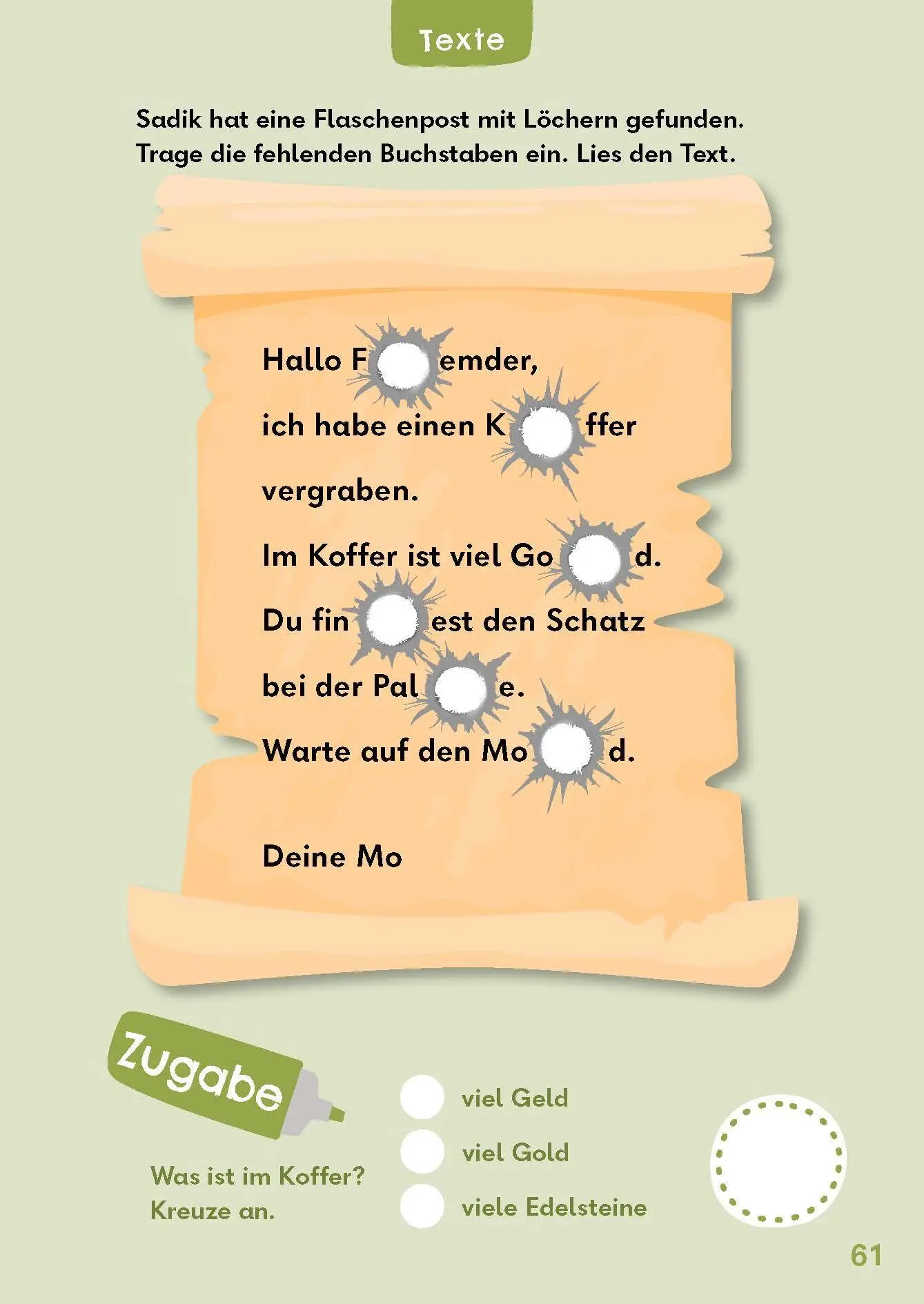 Bild: 9783411780594 | Leserätsel für mutige Kinder - Auf Schatzsuche - Ab 6 Jahren | Buch
