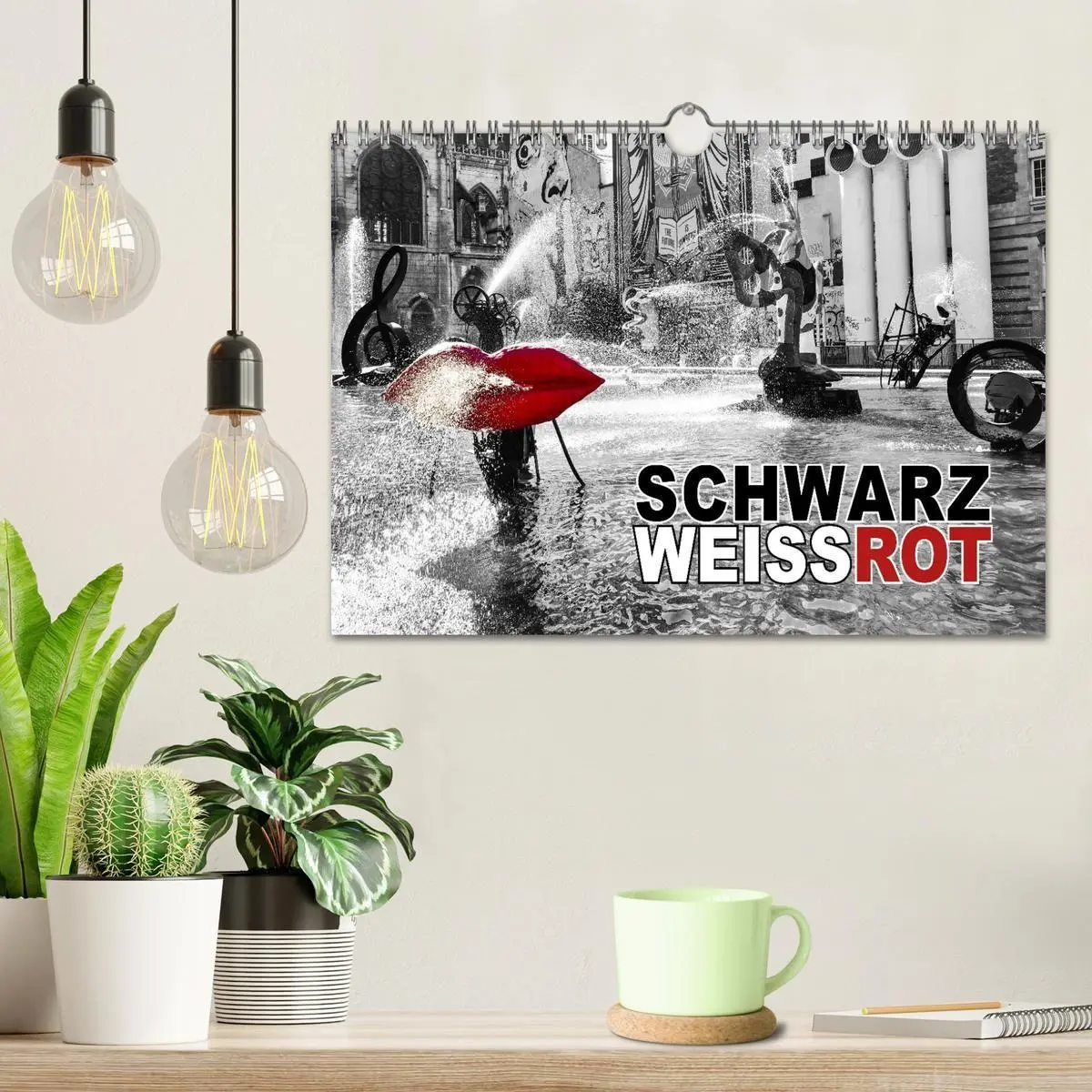 Bild: 9783516100594 | Schwarz - Weiß - Rot (Wandkalender 2026 DIN A4 quer), CALVENDO...