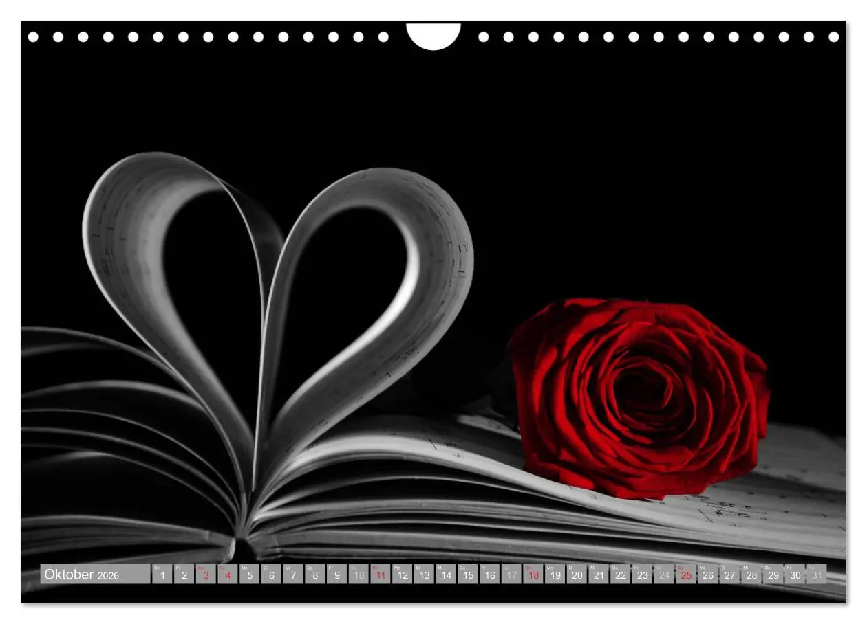 Bild: 9783516100594 | Schwarz - Weiß - Rot (Wandkalender 2026 DIN A4 quer), CALVENDO...