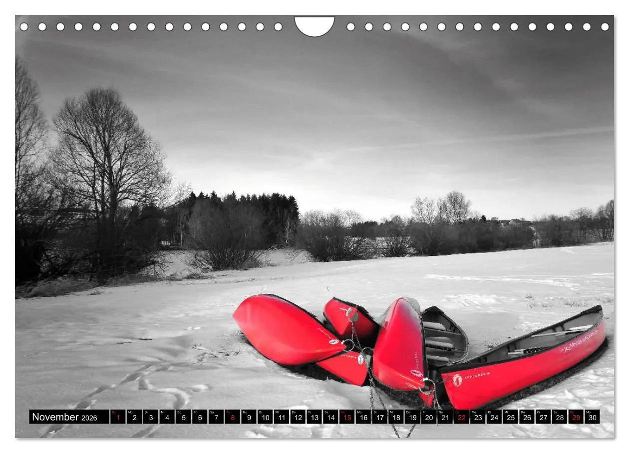 Bild: 9783516100594 | Schwarz - Weiß - Rot (Wandkalender 2026 DIN A4 quer), CALVENDO...