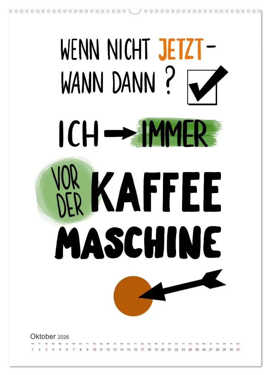 Bild: 9783516340594 | Kaffee liebt dich (hochwertiger Premium Wandkalender 2026 DIN A2...