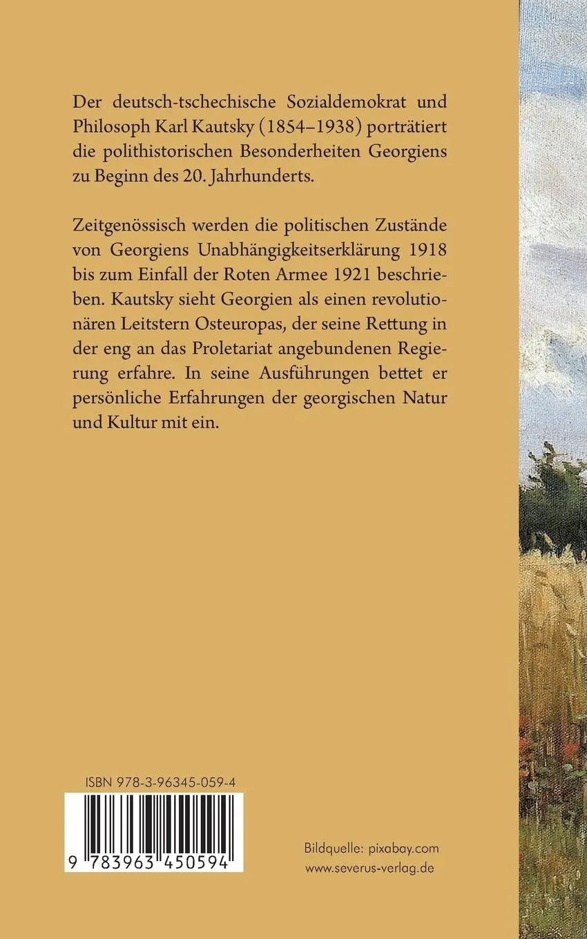 Rückseite: 9783963450594 | Georgien. Eine sozialdemokratische Bauernrepublik | Karl Kautsky