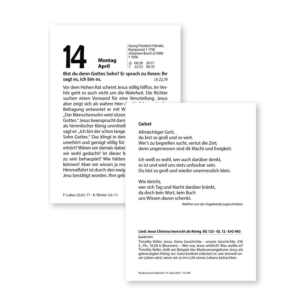 Bild: 9783965360594 | Neukirchener Kalender 2026 - Großer Abreißkalender in...