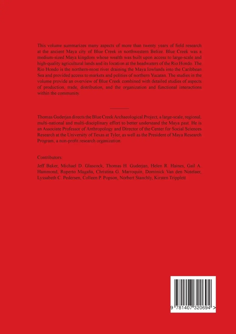 Rückseite: 9781407320694 | The Ancient Maya City of Blue Creek, Belize | Thomas Guderjan | Buch